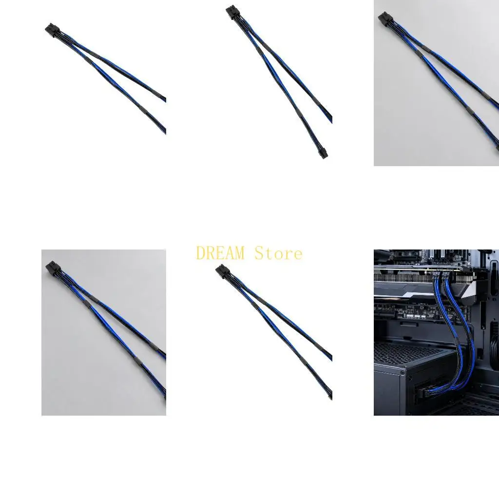 Video Card Auxiliary Power Cable with Flexible Y-Split Body for Matching Mini 6-Pin Outputs and GPU 8-Pin Power Input Best Sale