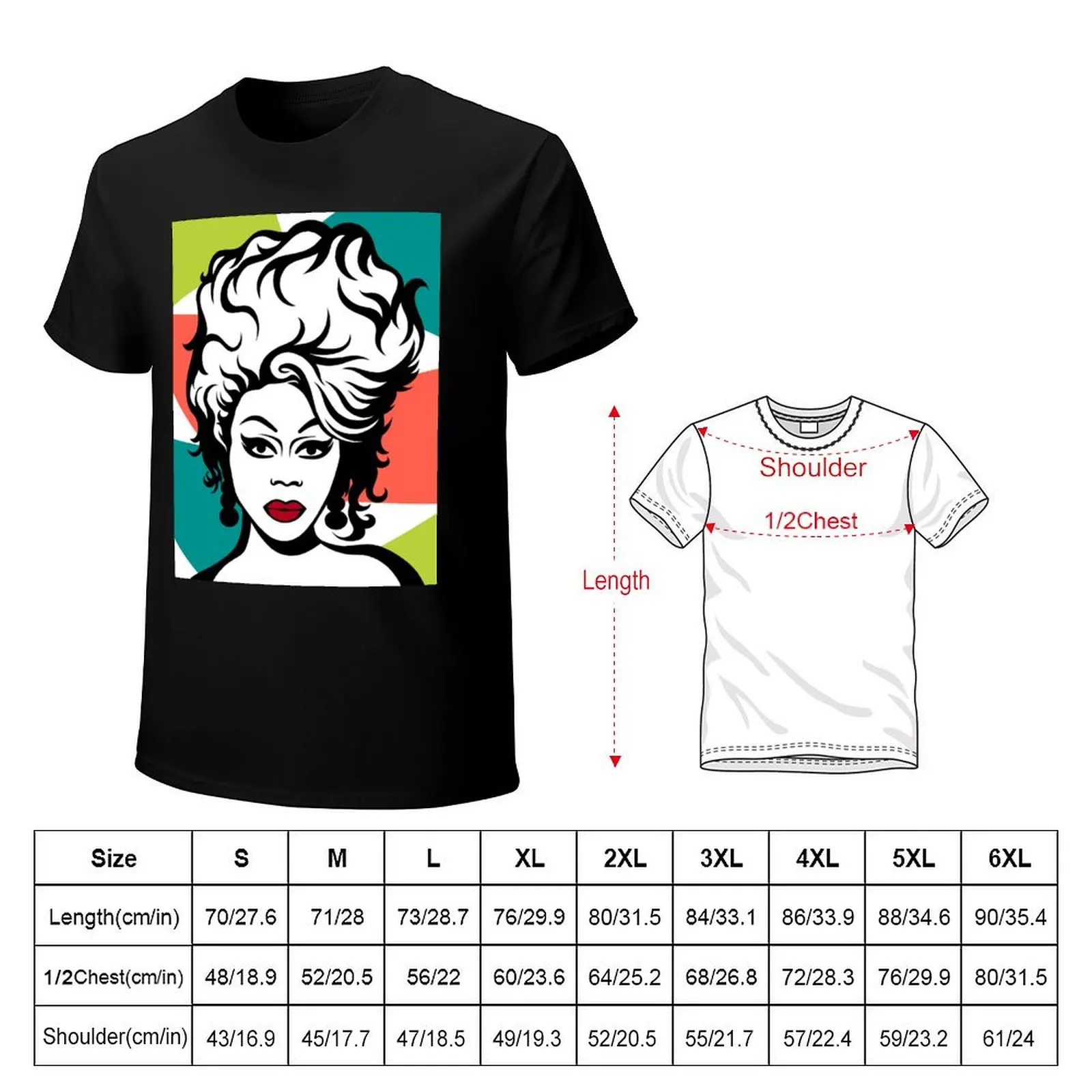 RuPaul Pop Art T-Shirt cotton t shirts man 100% T-Shirt