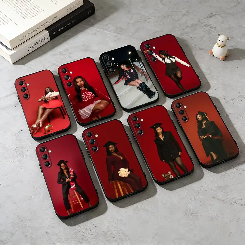 D-Delta Sigma Theta  Phone Case For Samsung Galaxy A73,A72,A71,A70,A53,A52,A51,Soft Silicone Black Cover