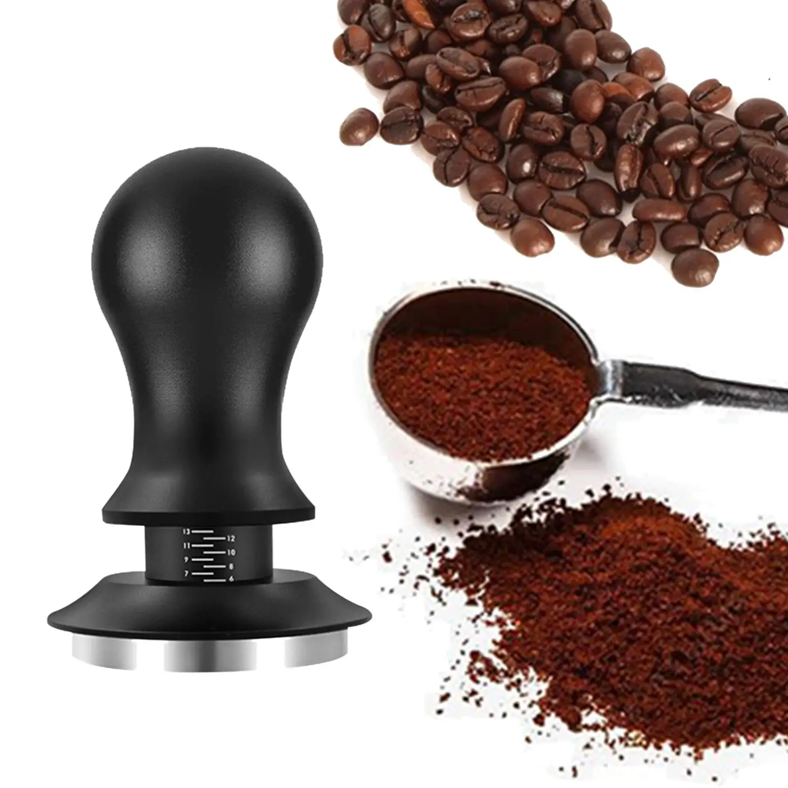 Kaffeeverteilungswerkzeug aus Edelstahl, Kaffeebohnenpresswerkzeug, Kaffeestampfer für Kaffeezubehör, Kaffeemaschine