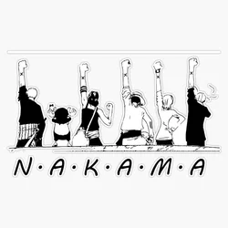 For JB Print Nakama One Piece Salute Vinyl Decal Sticker Car Waterproof Car Decal Bumper Sticker 5