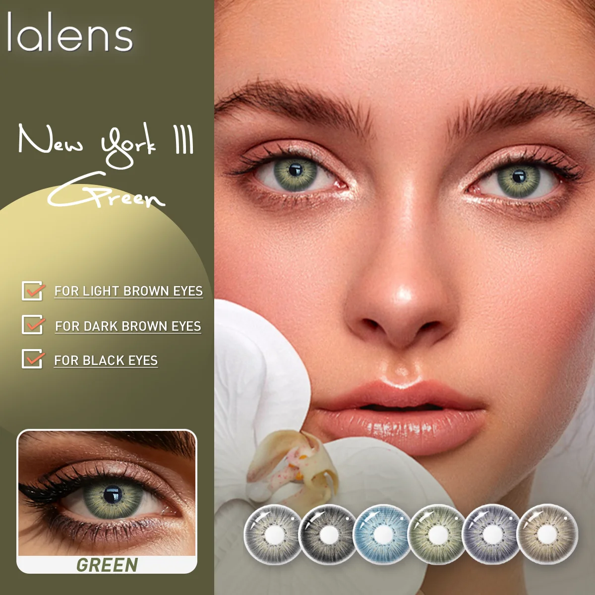 VISUASHOW Prescription  Colored Contact Lenses -1.00 to -8.00 2Pcs 14.20mm Half-Year Disposable for Daily Office Makeupp
