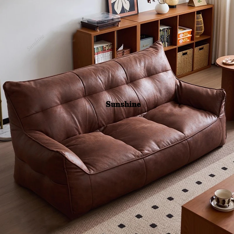 

Mid Century Vintage Living Room Sofa Italian Comfortable Leather Western Living Room Sofa Roman Classic Canapés Sofa Furniture