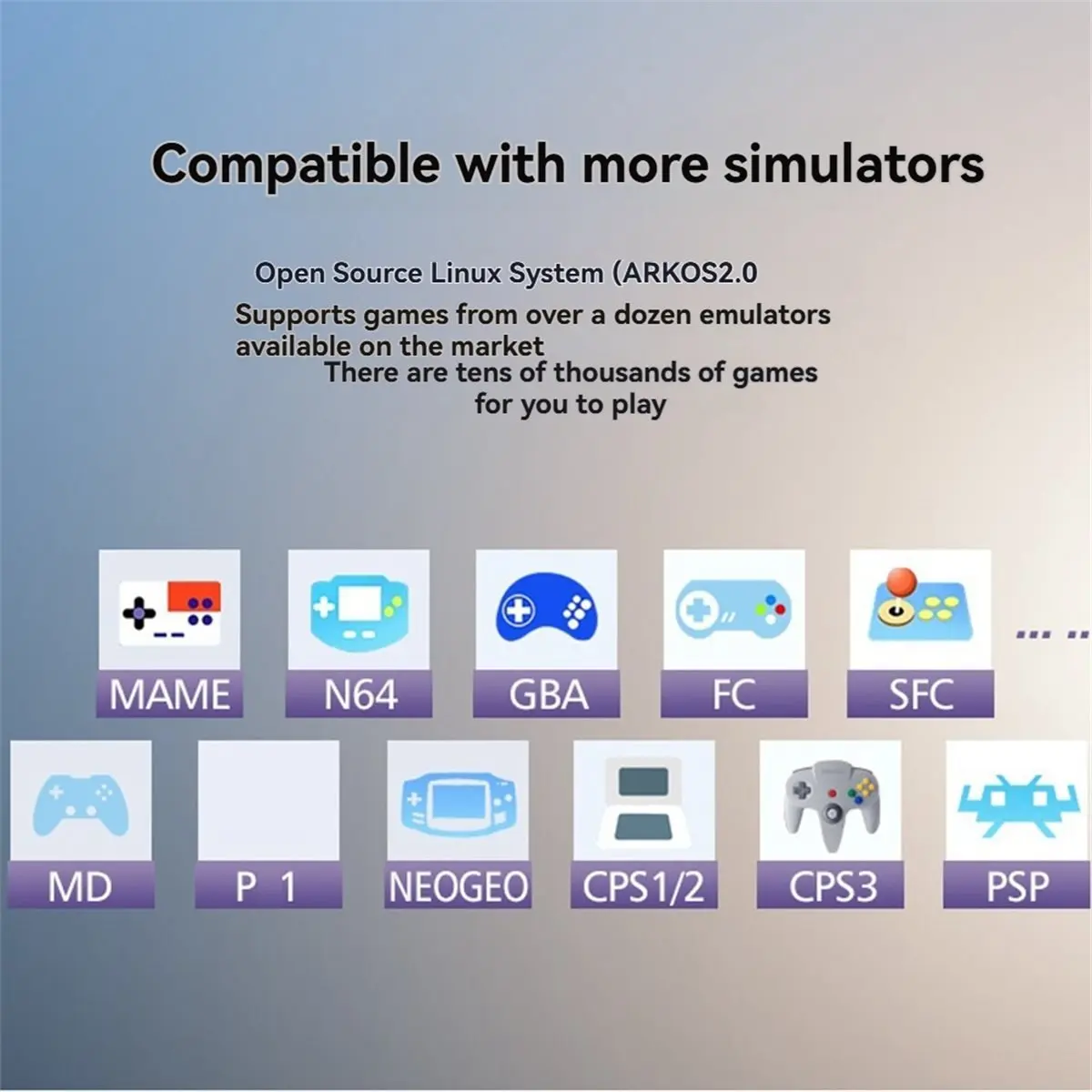 R36H PRO MAX Console per videogiochi portatile retrò Schermo da 4,2 pollici 64 GB 15000 + giochi WiFi Linux Supporta oltre 10 emulatori Nero