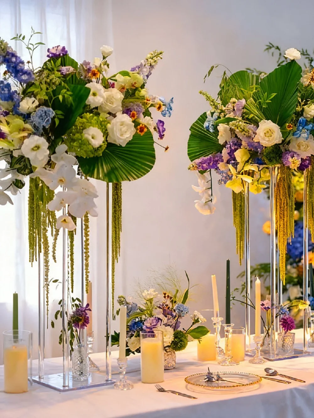60cm 10 pieces acrylic flower stand vase centerpiece table decoration flower stand wedding table centerpiece
