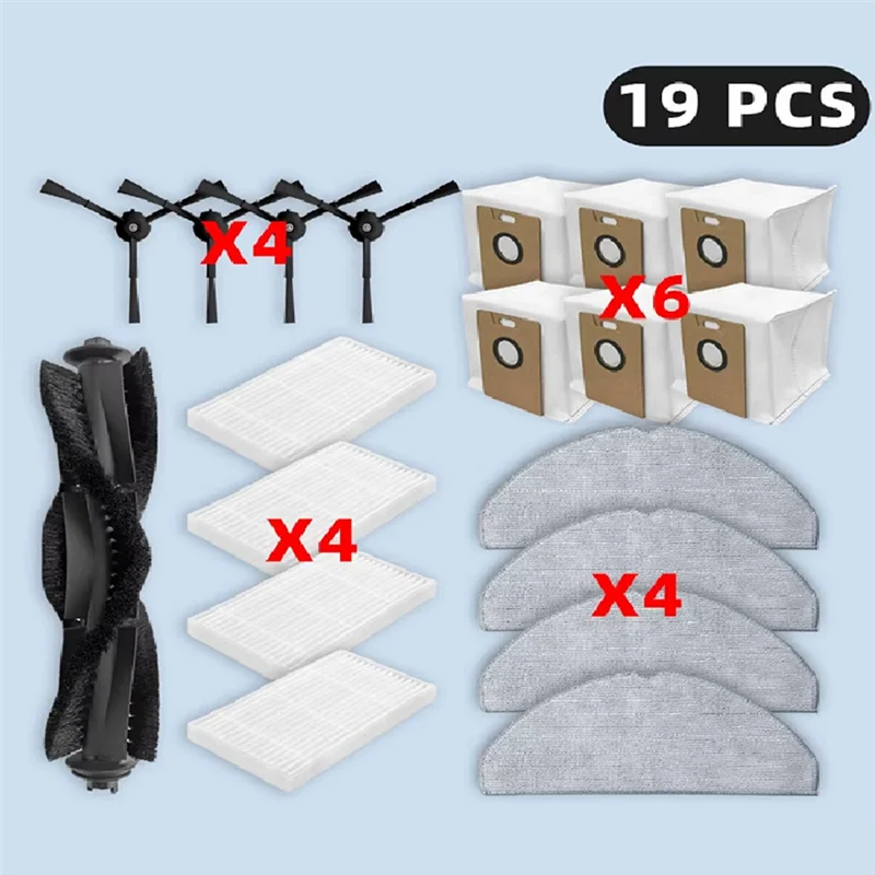 【Berserk】Per TP-Link Tapo RV30 Max Plus / RV20 Max Plus / RV30 Max / RV20 Max Spazzola laterale principale Filtro Hepa Parti del sacchetto per mop