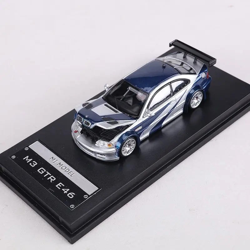 MJ 1:64 M3 GTR E46 سبيكة موتور مركبة دييكاست نماذج ألعاب السيارات جمع هدايا عيد الميلاد الصبي
