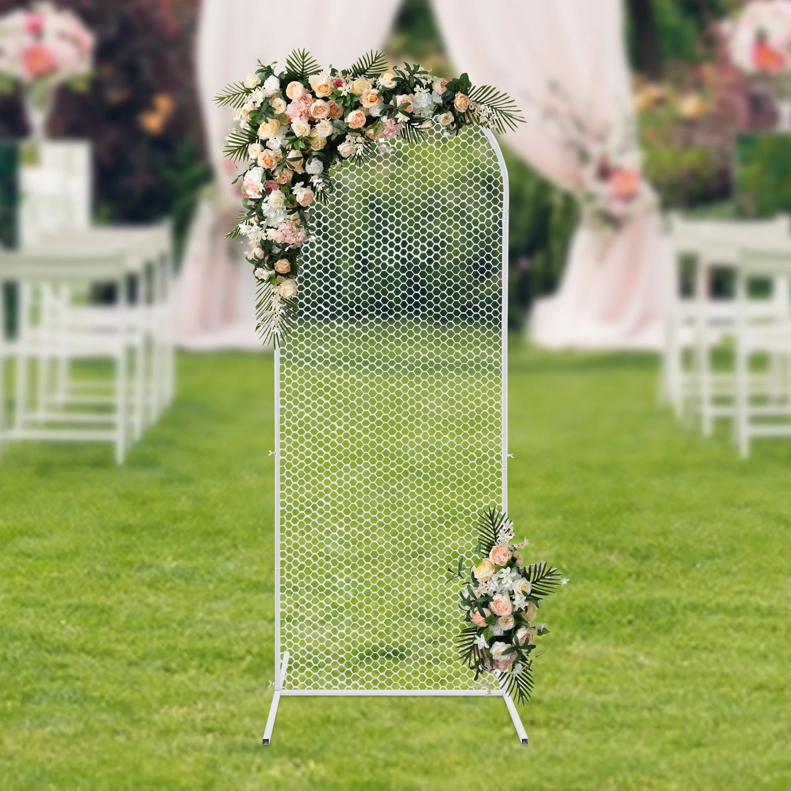 Wedding Bracket With Mesh Wall Stand Arc Backdrop Iron Arch Event Party Props DIY Decoration Birthday Metal Flower Frame