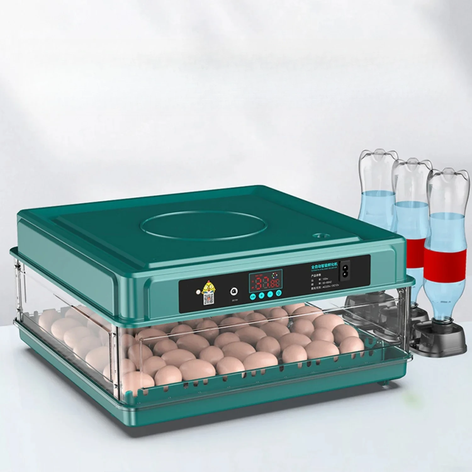 

l l L EU/UK Egg Incubator With Automatic Egg Turning And Humidity Monitoring Mini Duck Incubator With Automatic Water Ionic Wa