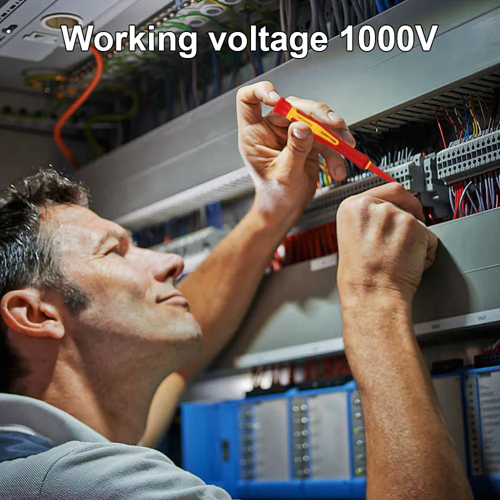 6-in-1-Präzisionsschraubendreher-Bit, 1000 V isolierter Phillips- und Schlitzschraubendreher, magnetisches, multifunktionales Elektriker-Reparaturwerkzeug – Detail 4