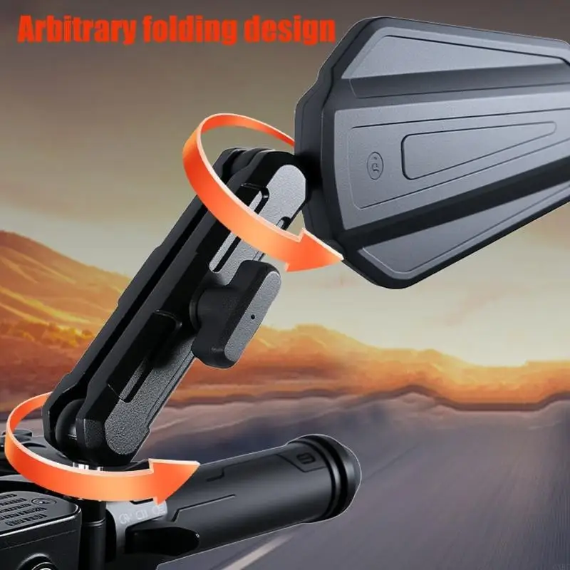 مرآة دراجة ABS جديدة لعام 2025 بتصميم قابل للطي لمناورة المسار الضيق GY300NK