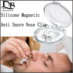 Stop Snoring Sleep Silicone Magnetic Anti Snore Nose Clip Tray Anti Snoring Clip Sleeping Aid Apnea Guard Night Device with Case