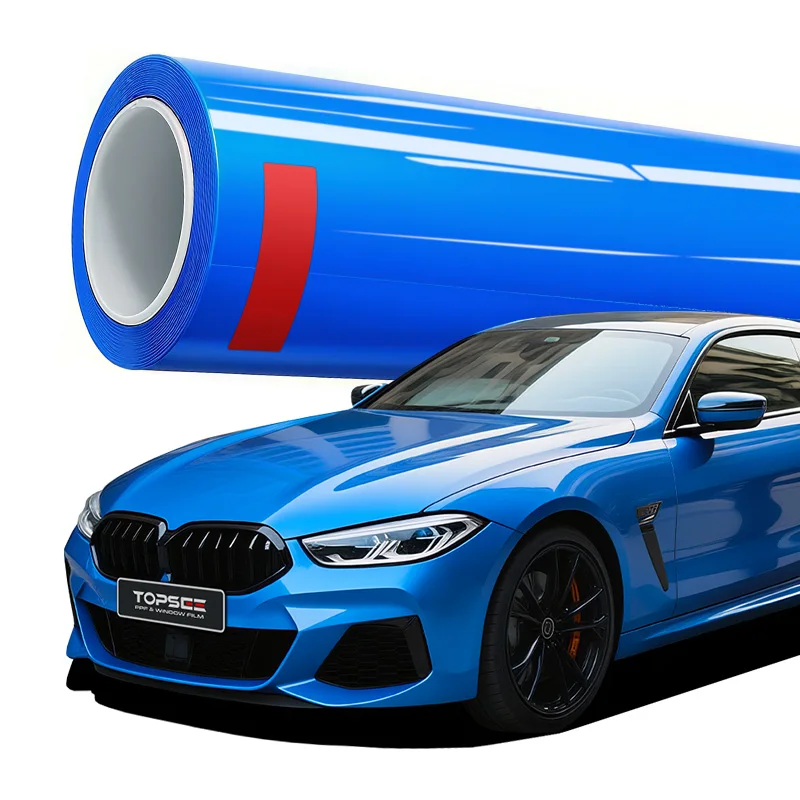 Deep Blue Metallic TPU Color Change PPF Car Wrap Film Glossy Self-Healing Paint Protection Vinyl