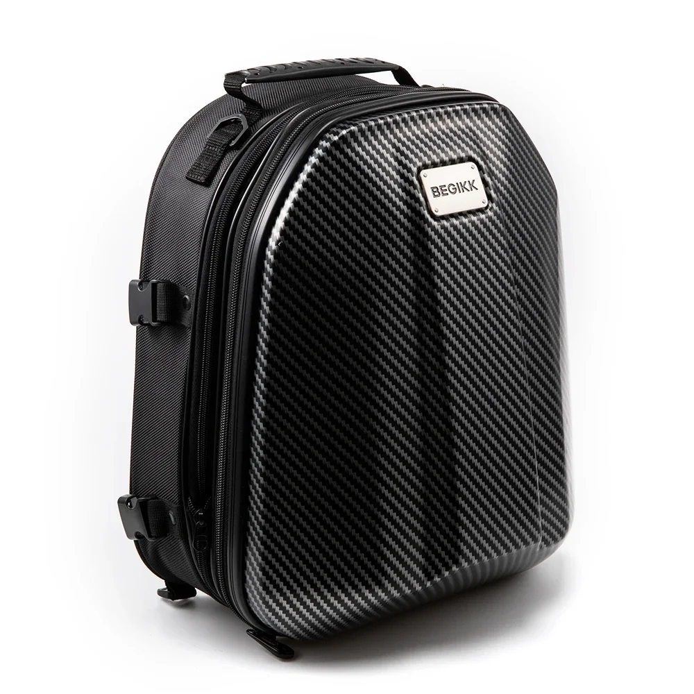 

Bolsa de fibra de carbono para motocicleta, bolsa trasera impermeable para motocicleta, mochila para asiento trasero, mochila, b