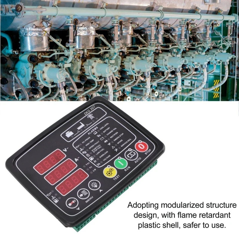 Imagem -06 - Painel do Controlador do Módulo do Genconjunto Auto Começo e Parada Controlador Durável do Motor Dkg307