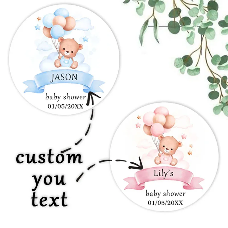 

90pcs Custom Personalized Name and Birthday Stickers (For Baptism, Parties, and Gift Wrapping)