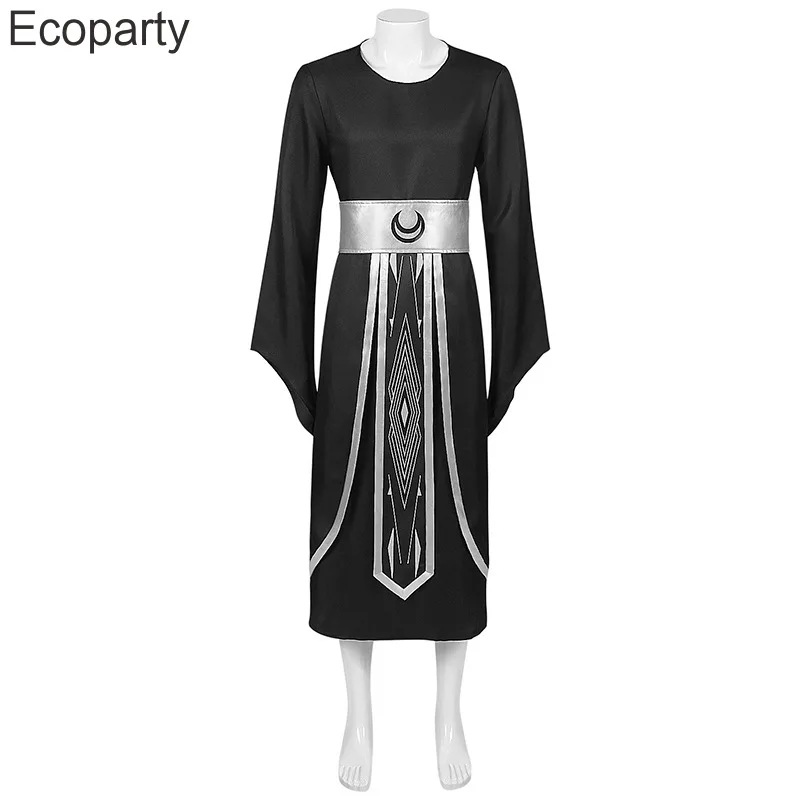 Halloween medievale cristiano frio sacerdote Robes Black Evil Wizard mantello Cape Death Ghost Vampire Devil Costume Cosplay per gli uomini