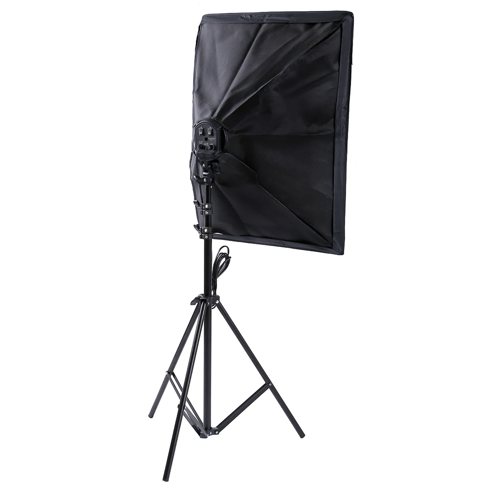 Photography SoftBox Lighting Kit 50x70cm Softbox + Light Stand Tripod Photo Soft Box For Camera Phone TikTok Video Shooting