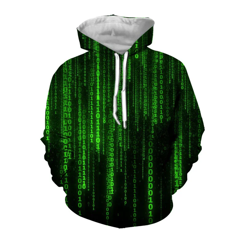 Jesień zabawny kod hakera 3D bluzy z kapturem z nadrukiem mężczyźni kobiety moda bluzy w stylu Casual obszerna bluza z kapturem swetry dres odzież — zdjęcie 6