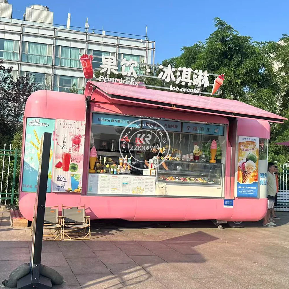 Manufacturers Food Truck Coffee Kiosk Concession Food Trailer Street Crepe Cart Mobile Hot Dog Snack Cart