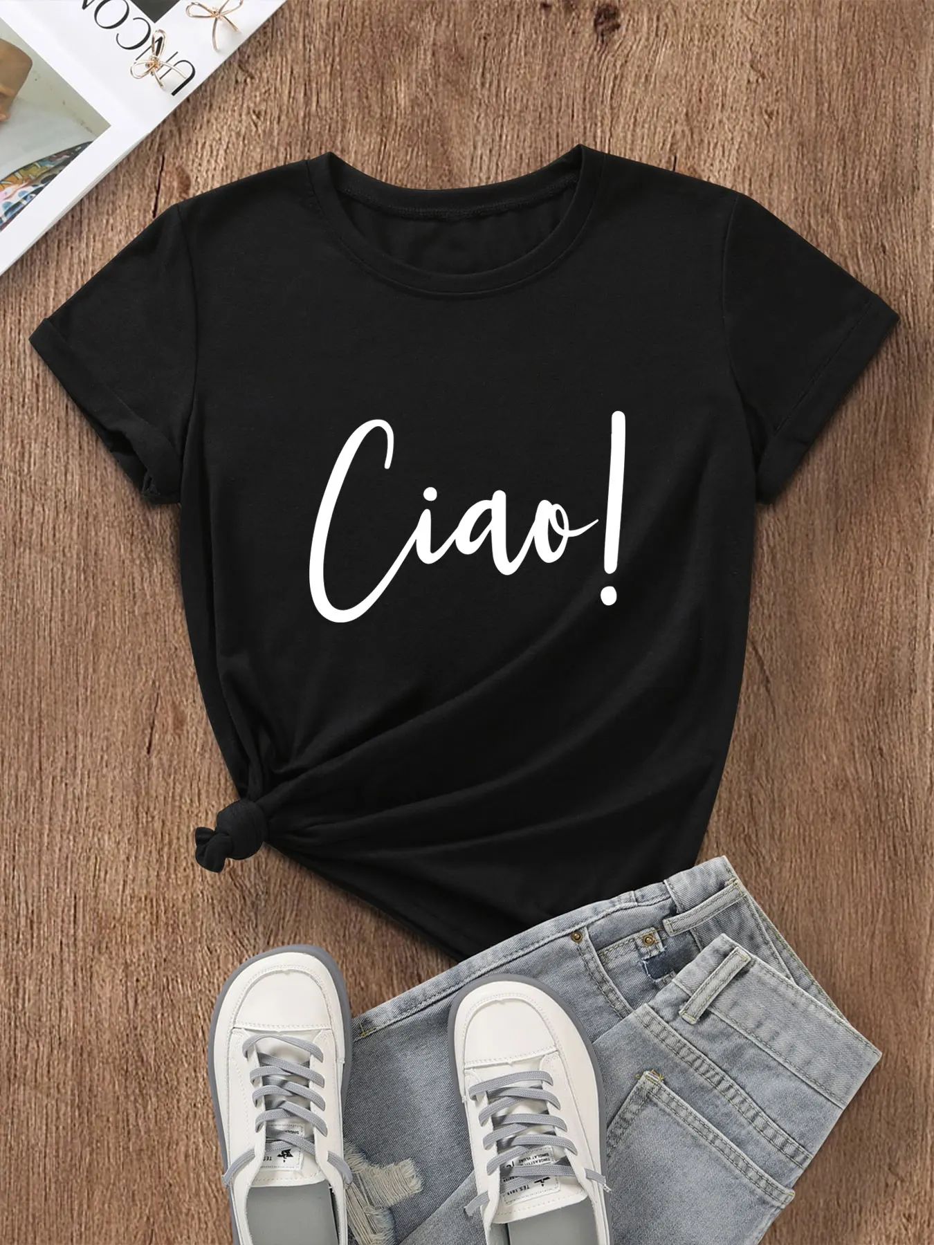 Hello Italy New Arrival Summer TShirt Casual 100%Cotton Funny T Shirt Italian Shirt Italian Hello Shirts Gift for Her