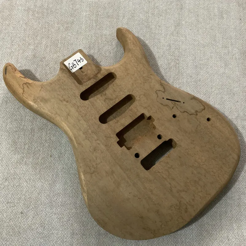 Unfinished ST Model Electric Guitar Body Solid  Redwood Two Points Fixed DIY Guitar Parts Replace Accessories  Dirty GB743