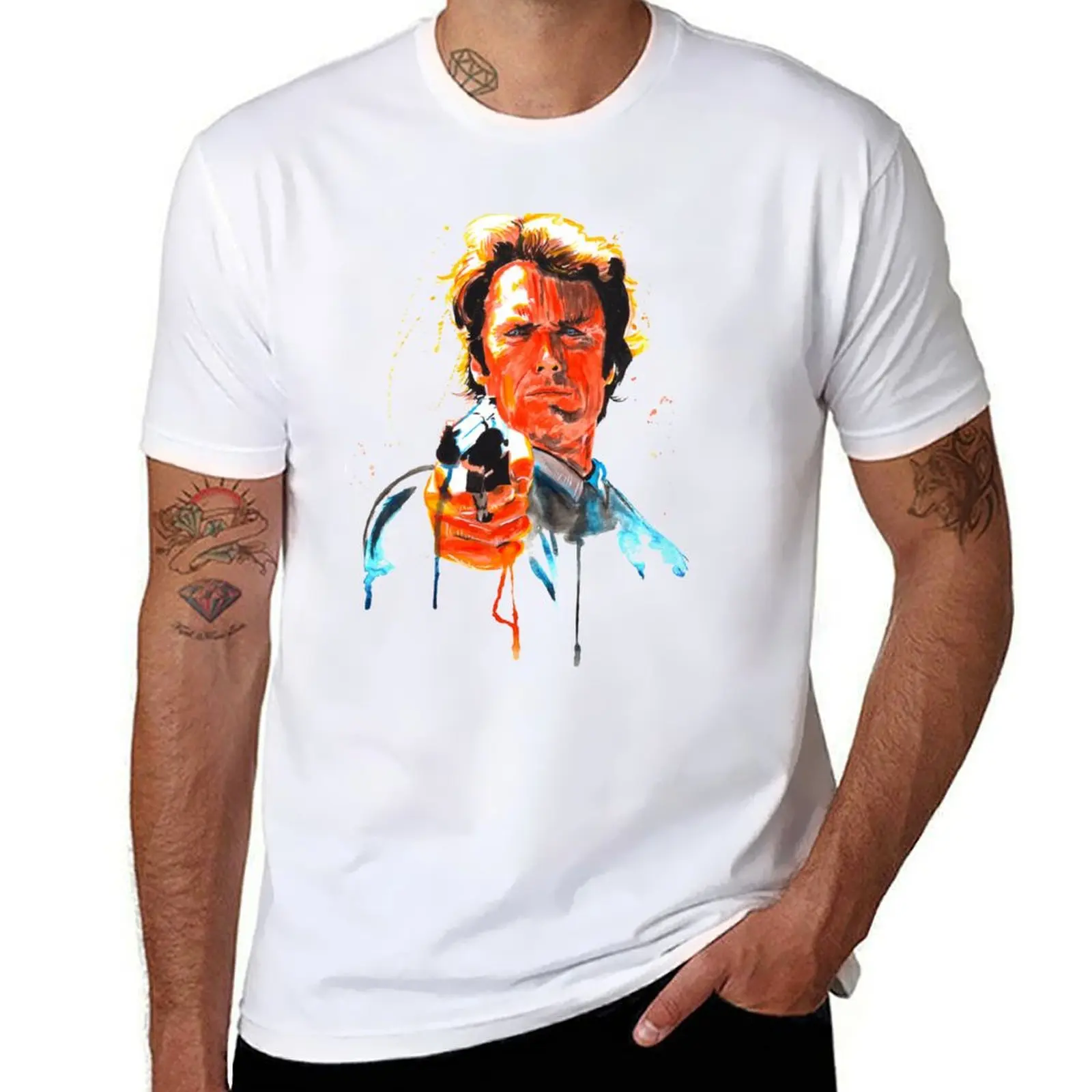 

Eastwood -Dirty Harry, Feeling Lucky T-Shirt t shirt man cotton cotton t shirts man 100% cotton t shirts high quality T-shirt