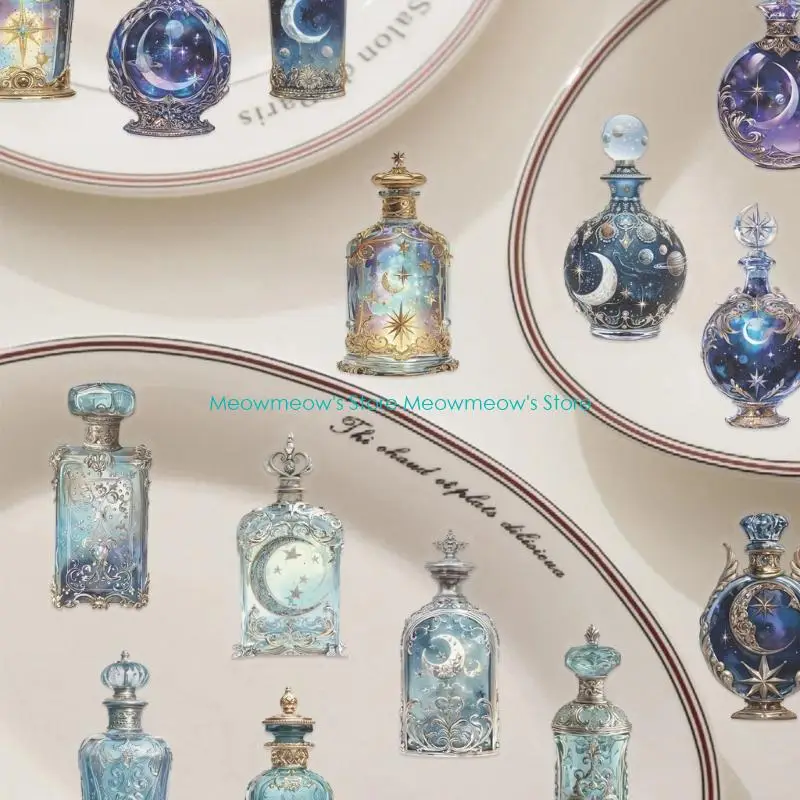 W91A 50pcs 신비한 달 스티커 방수 기타 악기 노트북 장식