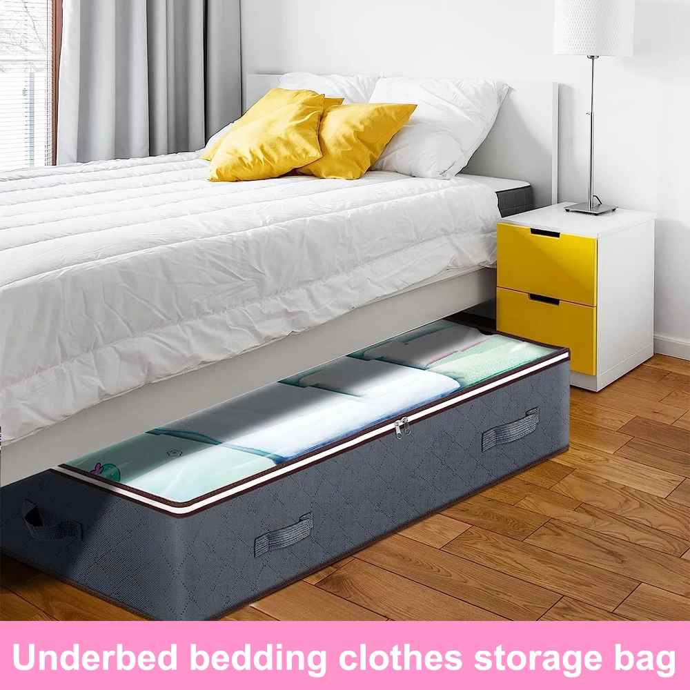 

Bedside Storage Bag Household Dust-Proof And Moisture-Proof Foldable Cotton Quilt Clothing Sorting And Storage Bag