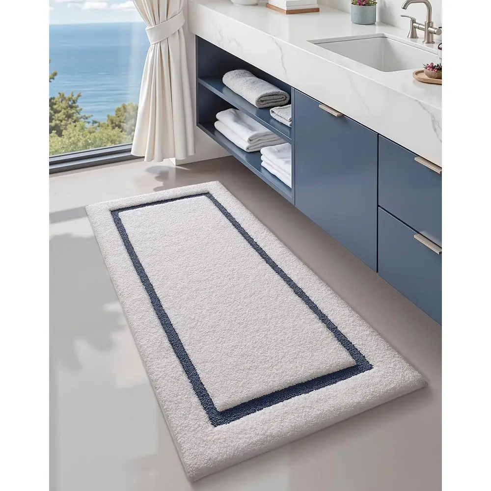 Tappetini da bagno in microfibra ultra morbidi, ad asciugatura rapida e antiscivolo 24x43 per bagno, lavanderia, doccia e vasca