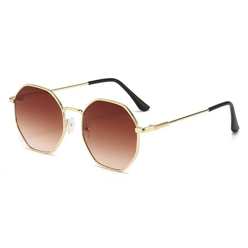 

Vintage Metal Full-frame Sunglasses Anti UV Scratch Resistant Sun Glasses Street Photography Round Frame Women Eyewear Summer