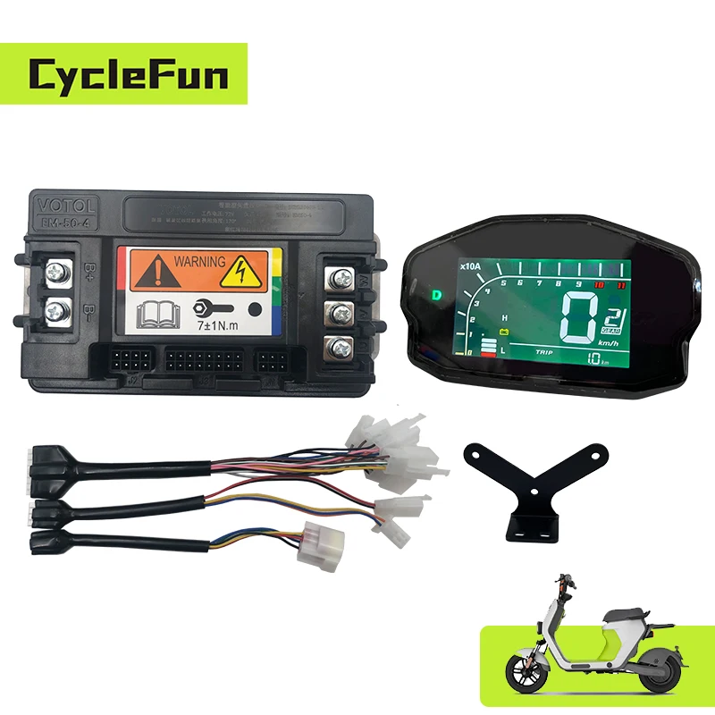 

Votol EM50-4 80A/170A FOC BLDC Controller With DKD Display For 1KW-2KW PMSM Hub Motor Electric Motorcycles Scooter Conversion