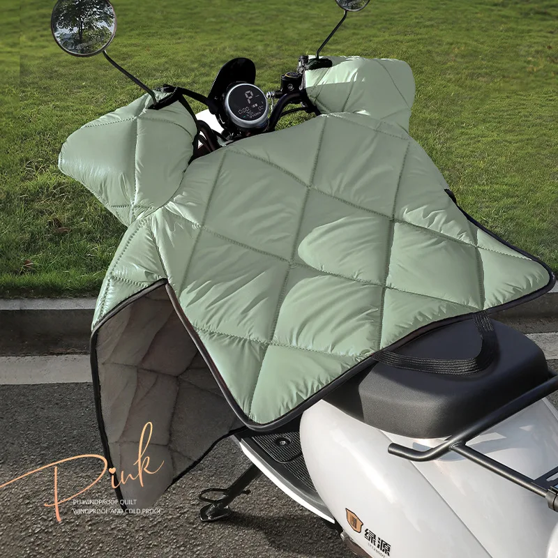 

Rainproof winter electric motorcycle waterproof windshield cover with plush and thickened electric vehicle windshield cover