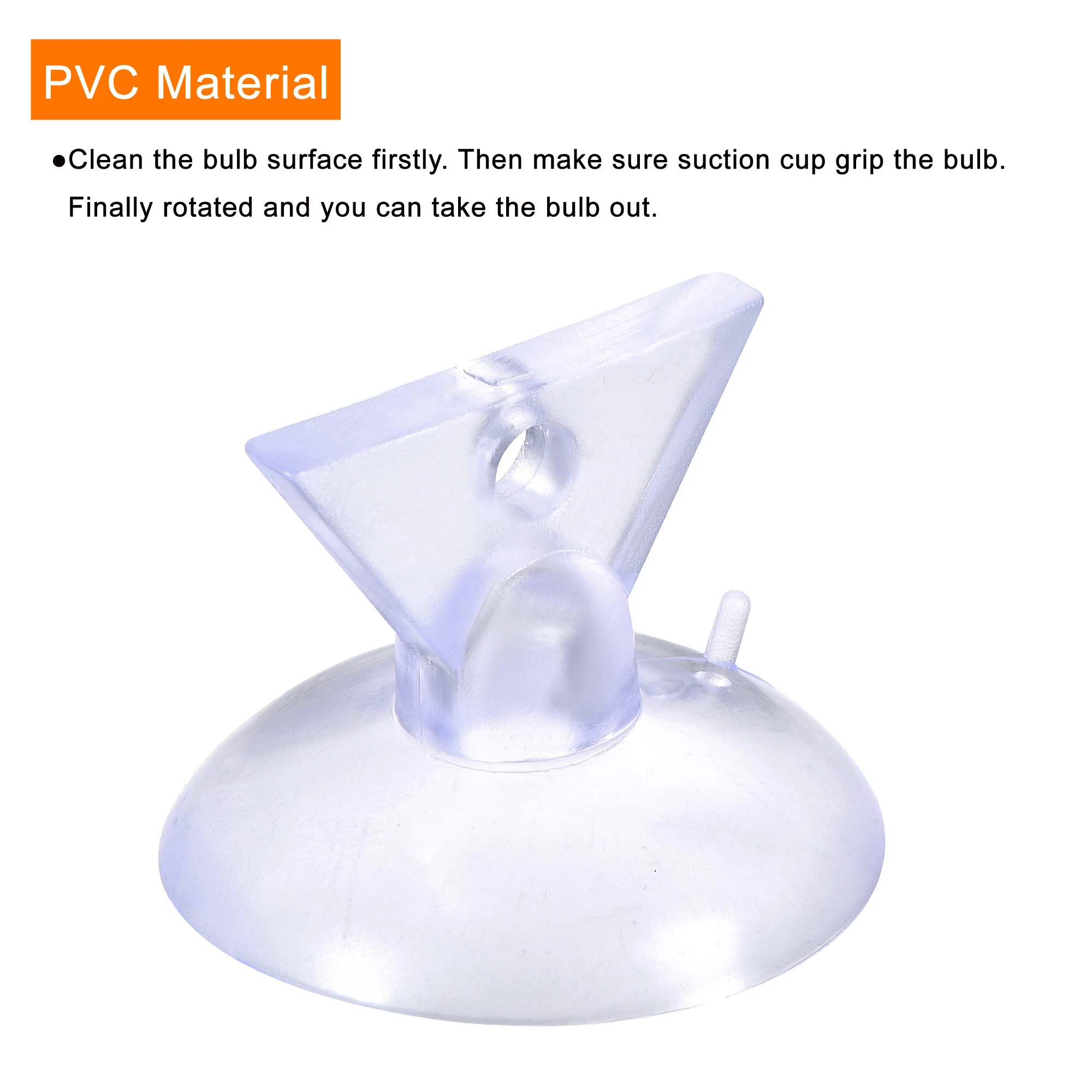 UXCELL 10Pcs Bulb Changers Suction Cup Light Lamp Replacing Tools for GU10 MR16 Bulbs Clear PVC Suction Cup Removal Tool