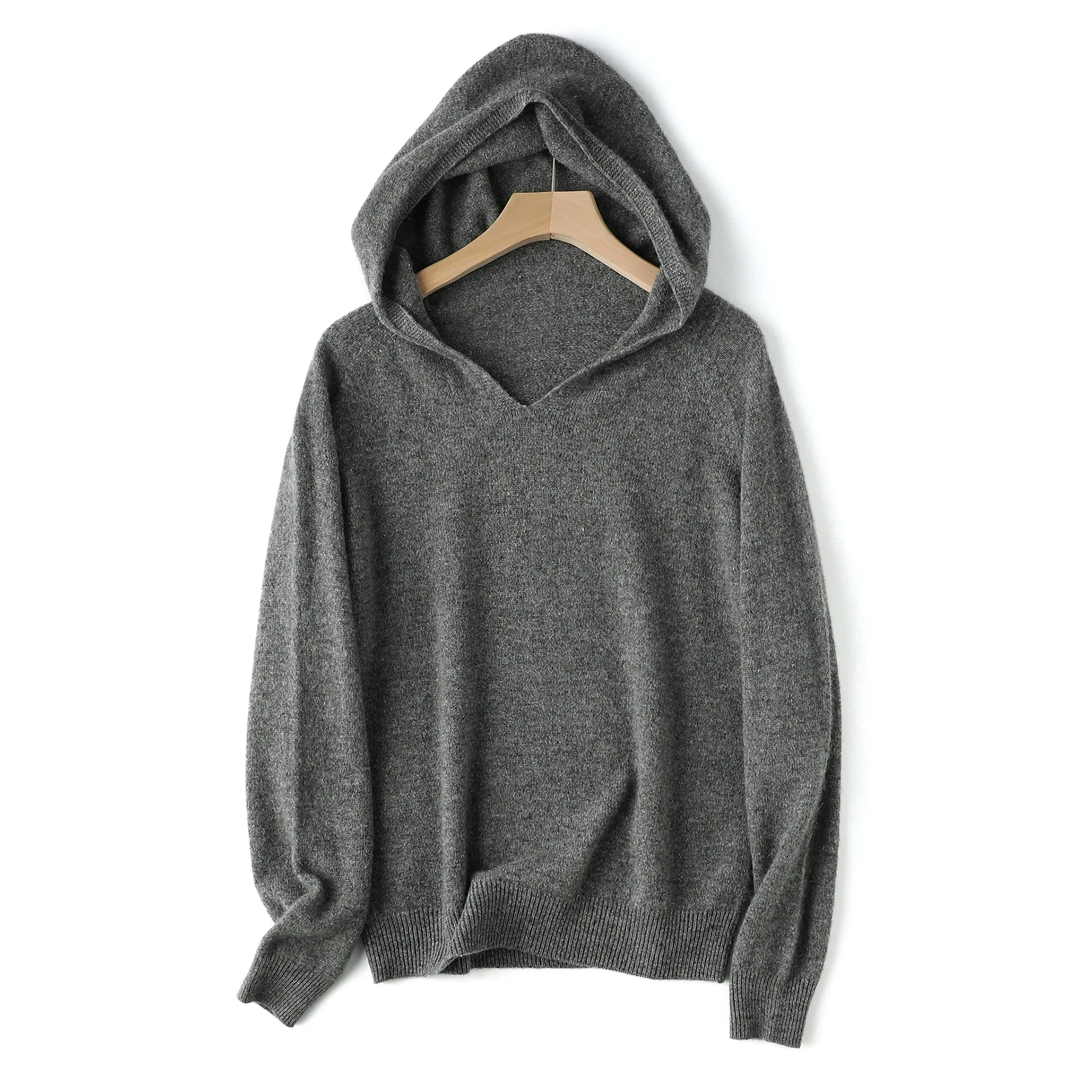 เสื้อสเวตเตอร์ขนแกะแท้ 100% รุ่น Winsleter ดีไซน์หรูหรา มีฮู้ด แขนยาว แฟชั่นผู้หญิง สไตล์ลำลอง ถักไร้รอยต่อ คอลเลคชั่นฤดูใบไม้ร่วง 2025 รุ่น T5O805CC