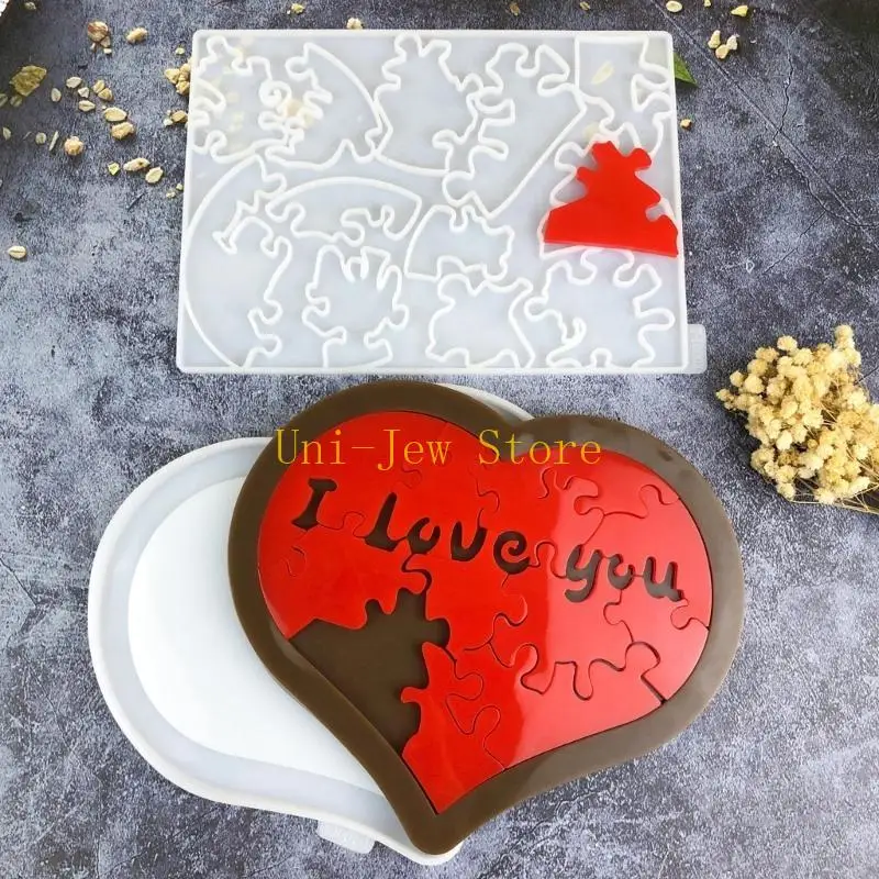 40 جيجابايت ديكور القلب لغز صياغة قوالب حساسة الحب شكل قلب زخرفة الكريستال الايبوكسي الراتنج قالب للحرف اليدوية #2