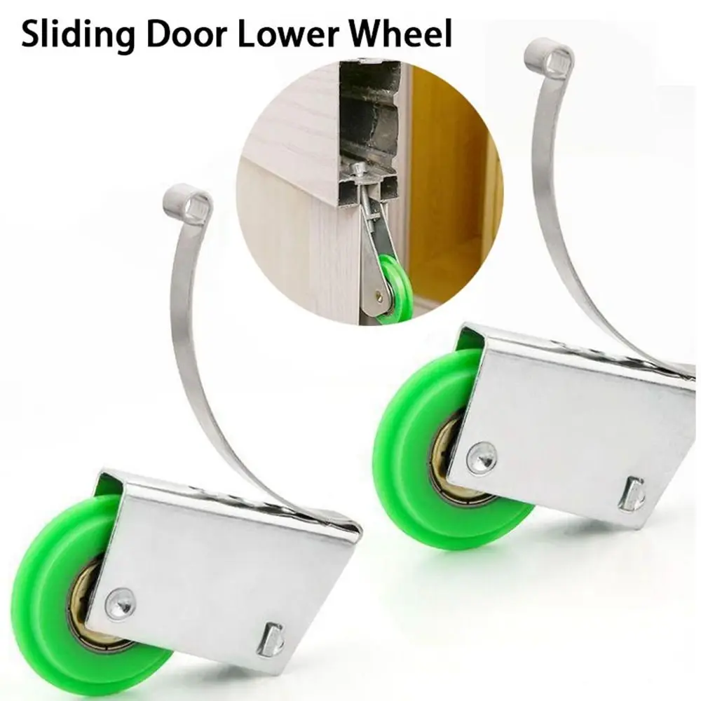 

4PCS Aluminum Alloy Door Runners Rollers Silent Hidden Sliding Door Wheel Partition Light Rail Hardware Track Roller Wardrobe