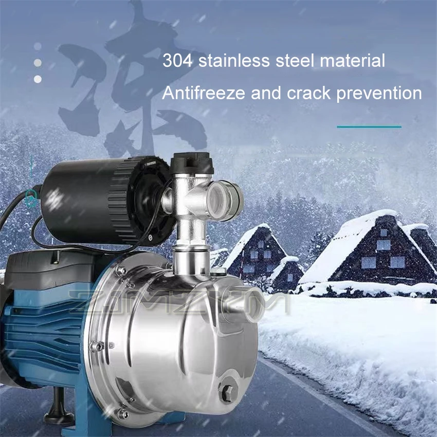 JET-370 Fully Automatic Silent Tap Water Pump Tap Water Booster Pump Household Stainless Steel Self-priming Pump 370W 3.5m³/h