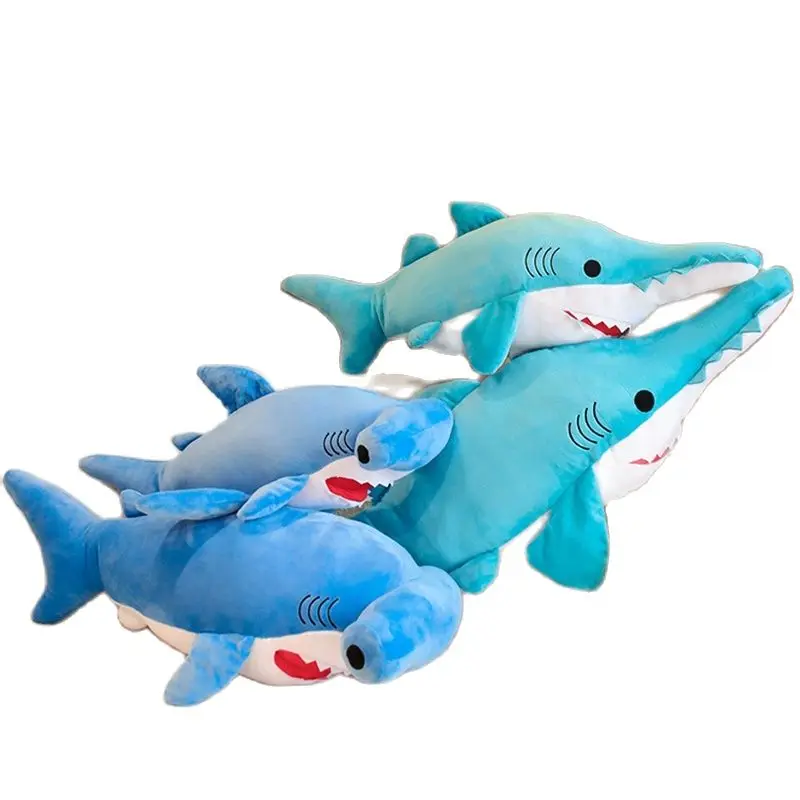 New Hammerhead Shark Soft Plush Toy Christmas Gift Sea Serrated Shark Pillow Cushion Stuffed Toy Gift Cartoon Hammerhe