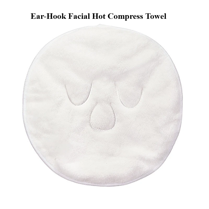 Hot Compress Towel Hanging Ear Type Skin-friendly Steam Heating Cold Compress Face Towel Wet Compress Filling Face Towel SPA