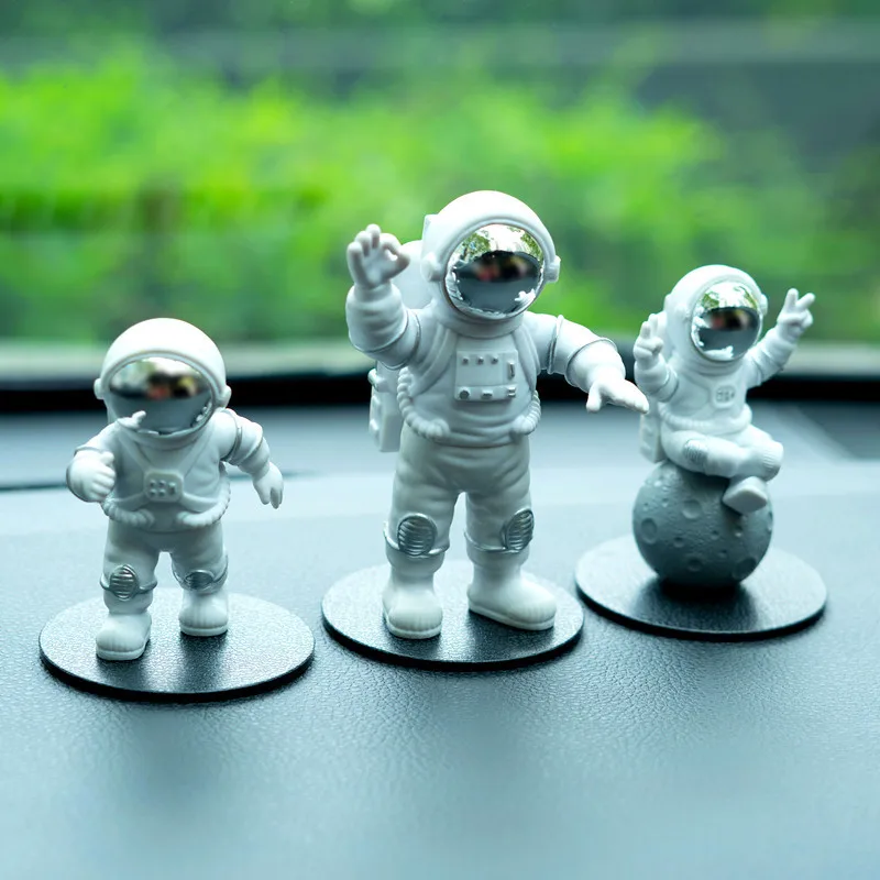 Car Decor Anime Astronaut Action Figures Desk Decoration Automotive Interior DashBoard Space Cosmonaut Moon Ornament Accessorie