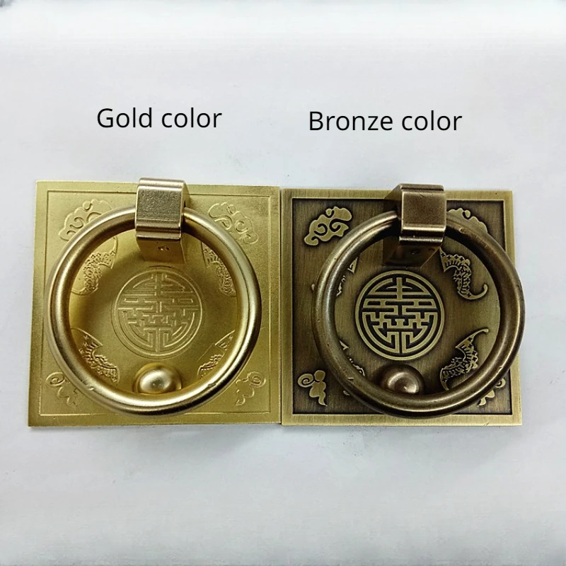 Chinese Style Vintage Brass Bat Door Handle Window Wood Door Retro Knocker Cabinet Door Drawer Copper Knob Home Decoraction