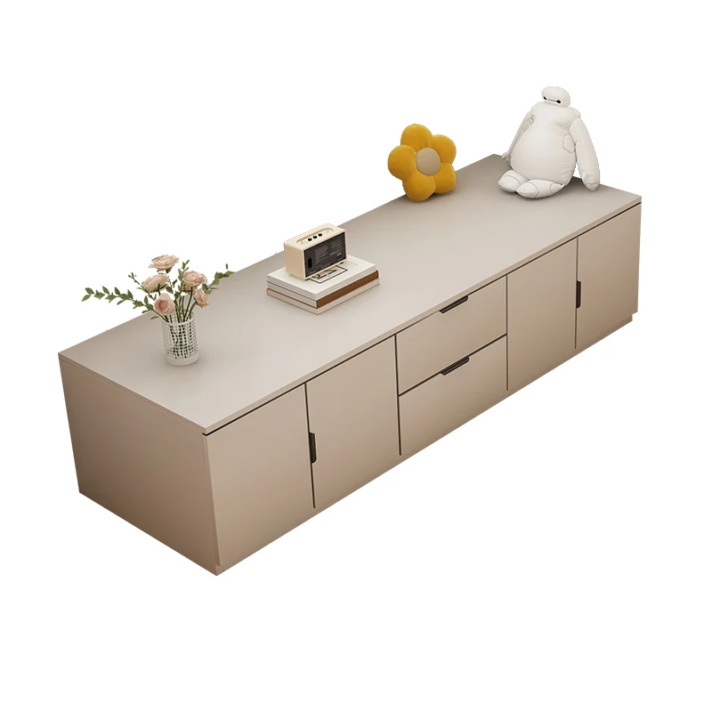 #Solid wood balcony bay window cabinet floor locker  can lie down tatami low cabinet TV cabinet ground