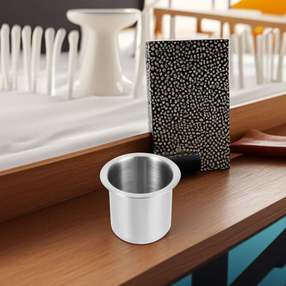 

2Pcs Stainless Steel Car Cup Holder Insert Drop-in Multi-Functional Cup Holder for Rv Yacht Sofa Drinks Organizer