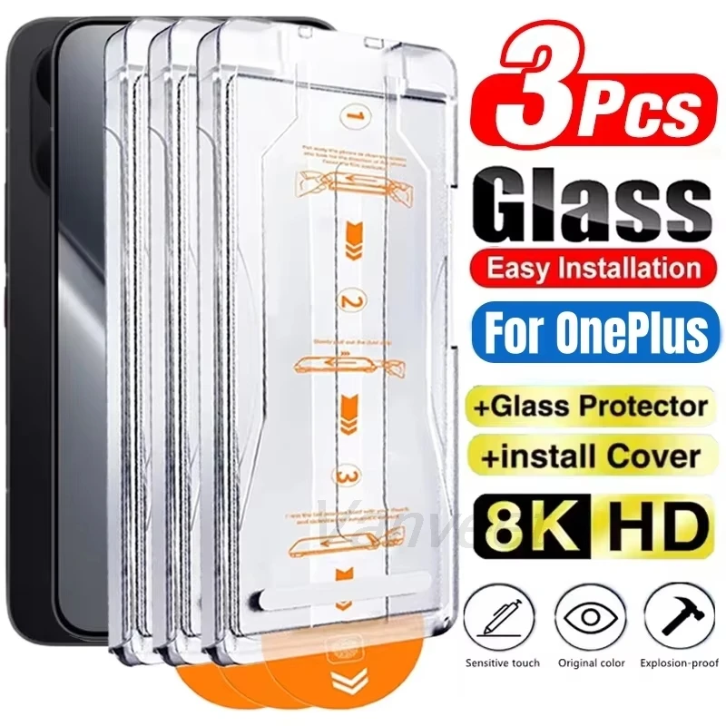 1-3PCS Easy Intalling Glass For Samsung S25 Ultra S26 Ultra S23 Plus S26 S22 S25 S20 FE A73 S25 FE S24 S23 Screen Protector HD