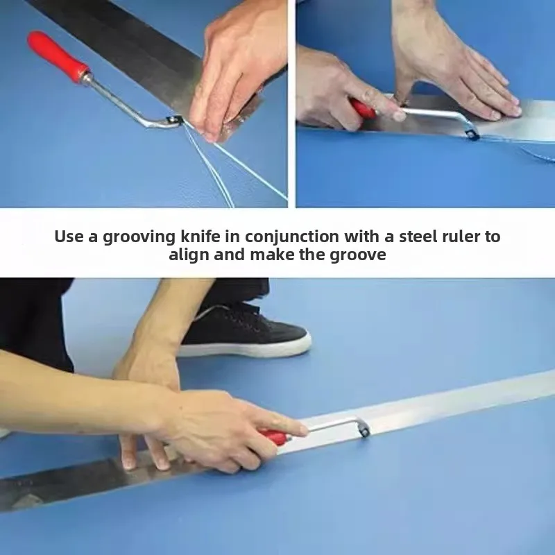 2.05m Steel Ruler PVC Vinyl Flooring Cutting Tool for Sheet Installation Kit Measuring