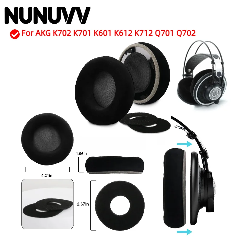 

Replacement Earpads For AKG K702 K701 K601 K612 K712 Q701 Q702 Headphones Softer Protein Leather Earpads High Quality Earpads