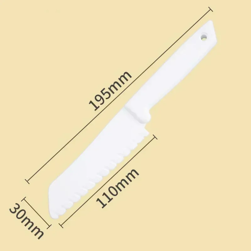 Set di coltelli da cucina in Nylon coltelli da cucina per bambini bordi seghettati coltelli per bambini coltello in plastica per bambini per