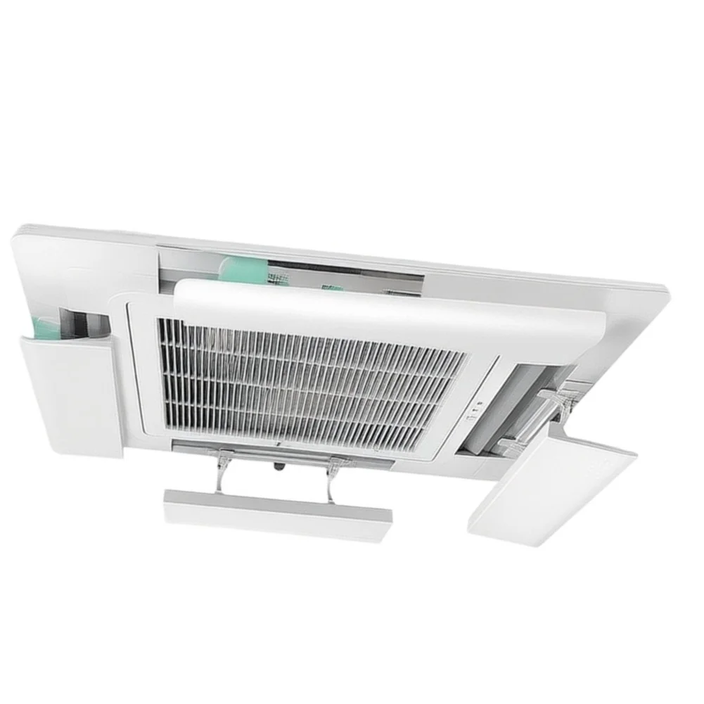 Ceiling AC Airflow Controller with Clip-On Mounting for Standard Drop Ceiling Diffusers Without Screws or Tape
