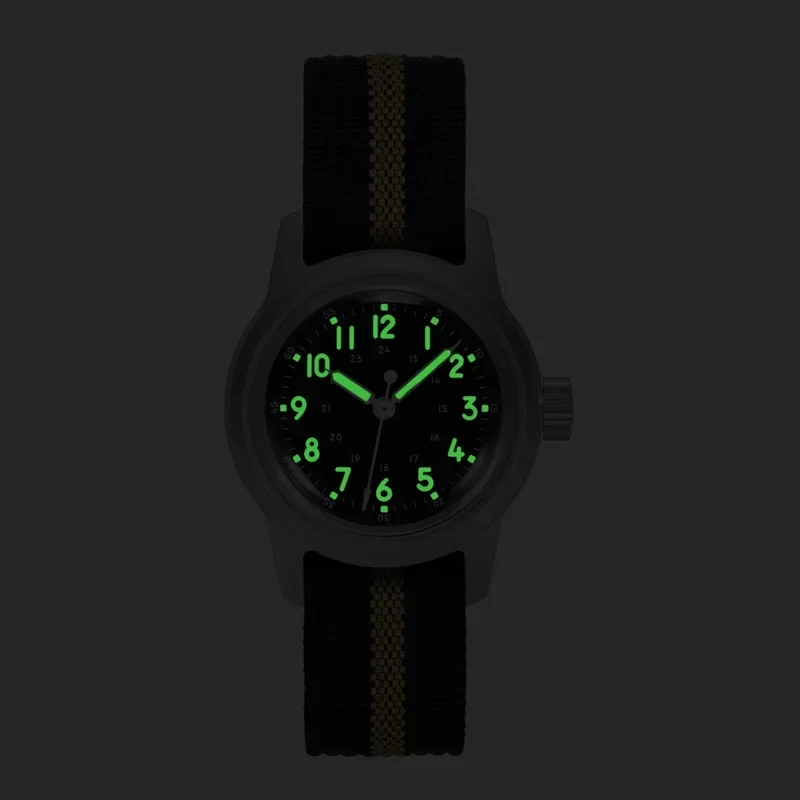 RDUNAE RA06 Retro Quartz Watch 2035 Movement K1 Mineral Glass Stainless Steel 35MM Diving Night Light Men's Watches